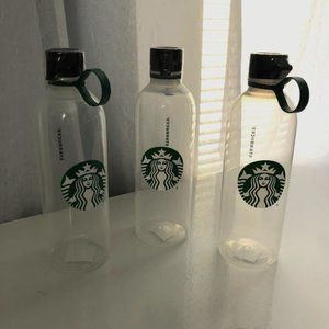Starbucks Siren Reuseable Plastic Water Bottle set of 3